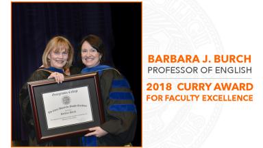 Barbara J. Burch receives 2018 Curry Award for Faculty Excellence