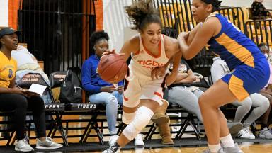 GC player drives to the hoop