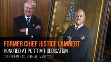 Portrait dedication honors retired chief justice
