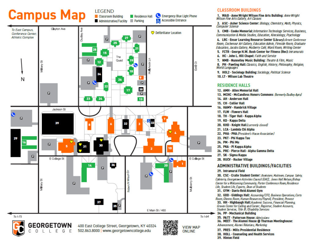 Georgetown College - Campus Map