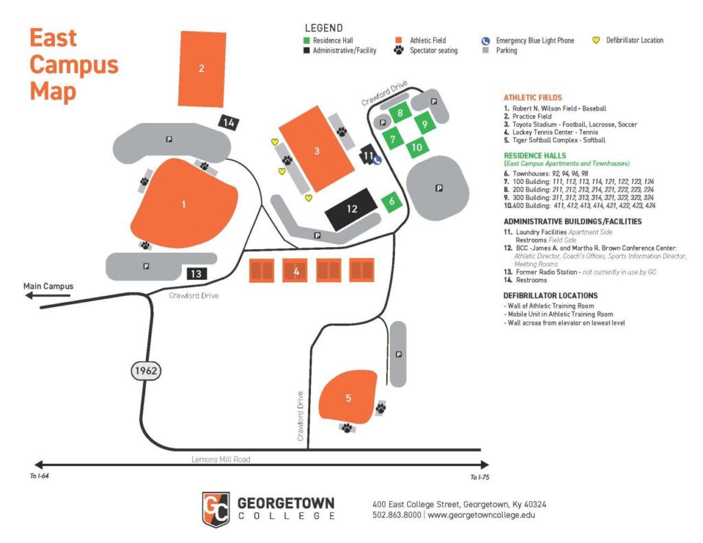 Georgetown College - Campus Map
